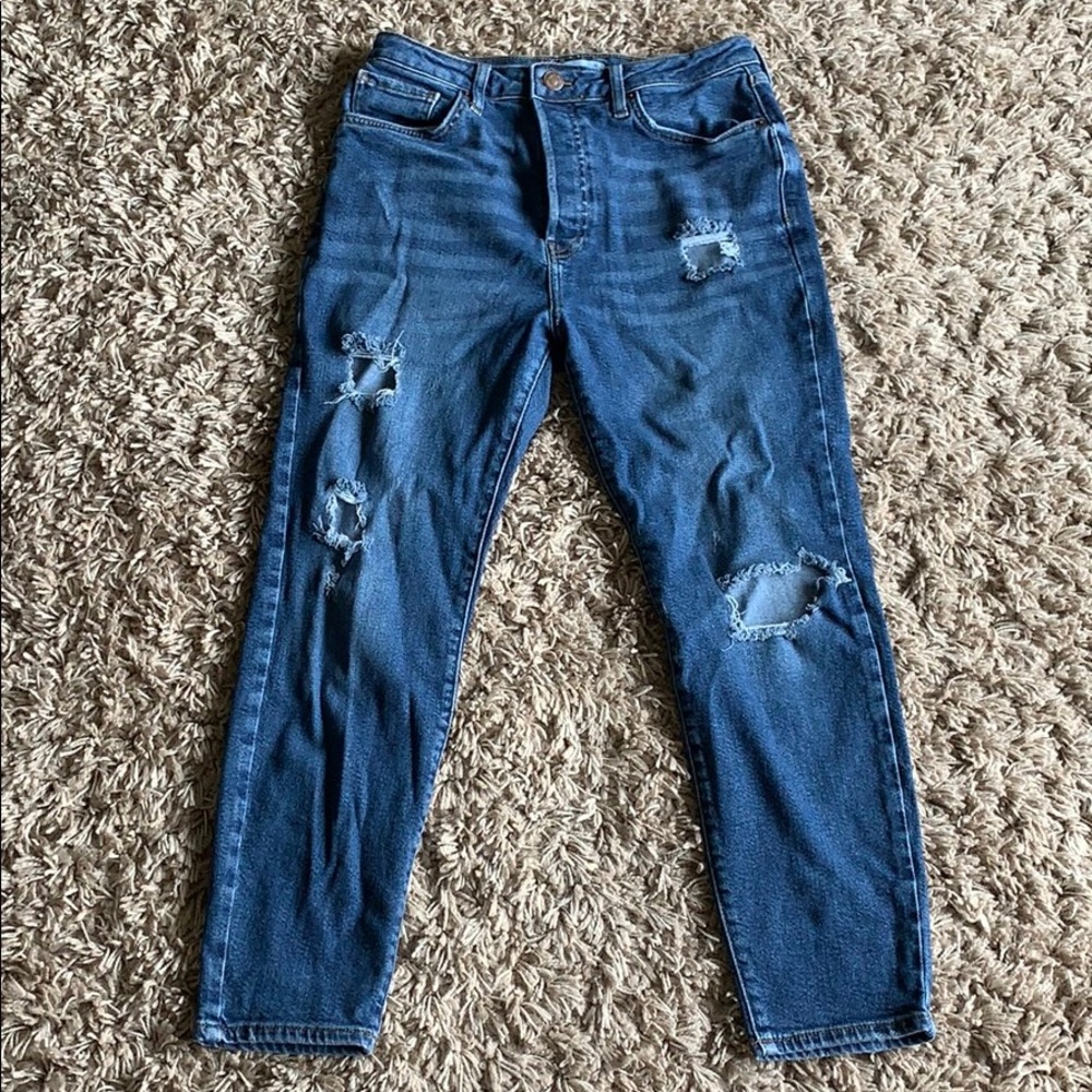 Forever 21 dark ripped jeans